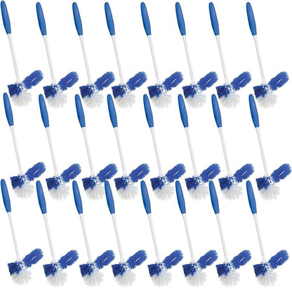 LOLA Classic Toilet Brush w/Under-The-Rim Scrubber, 24 Pack, Deep Cleans The by LolaProducts