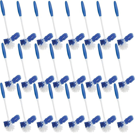 LOLA Classic Toilet Brush w/Under-The-Rim Scrubber, 24 Pack, Deep Cleans The by LolaProducts