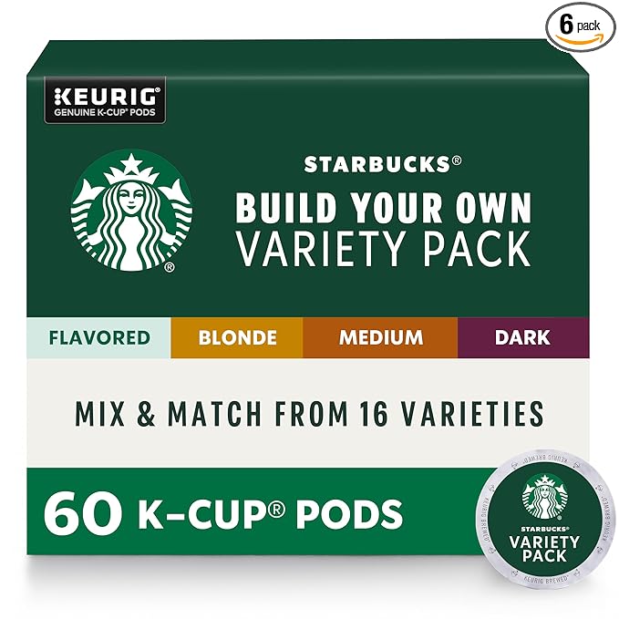 Starbucks K-Cup Coffee Pods, Custom Build Your Own Variety Pack, 60 Pods​ by StarbucksbyNespresso
