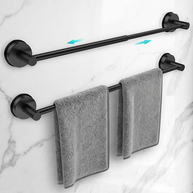 Adjustable Suction Cup Towel Bar by WingWider
