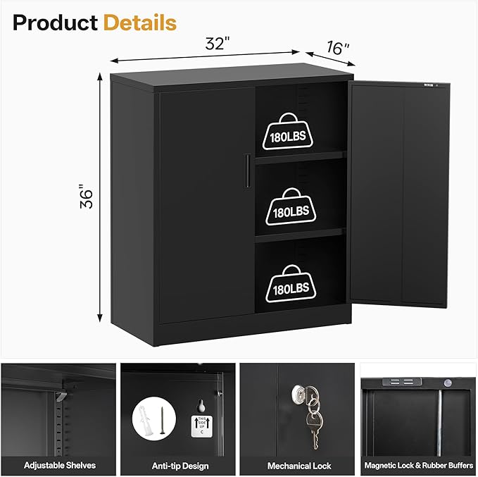 Metal Garage Storage Cabinets，Metal File Cabinet - Image 3