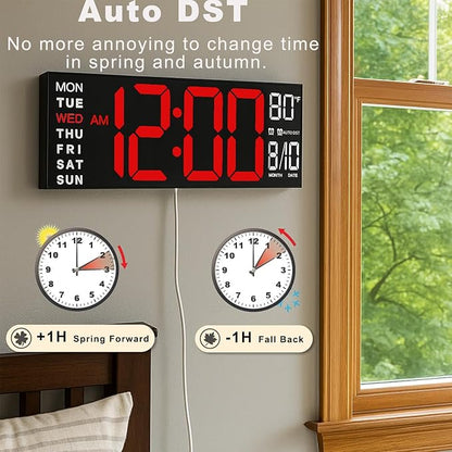 TrophyRak 16" Large Digital Wall Mount Clock, Count Down Timer, Big LED - Image 5