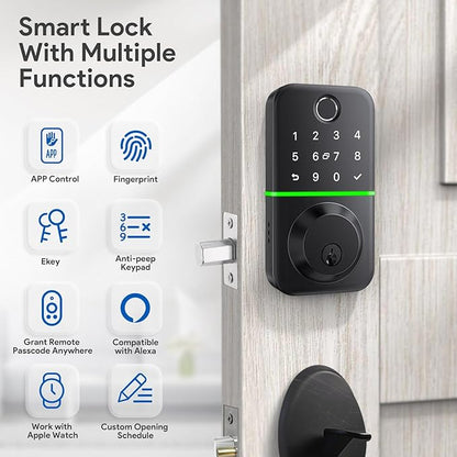 Smart Door Lock Deadbolt with Keypad: Keyless Entry Door Lock - Image 3