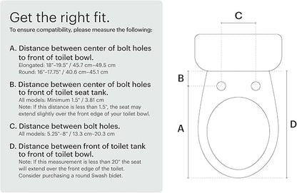 Brondell LT89 Electric Bidet Toilet Seat, Fits Round Toilets, Warm Water Wash - Image 10