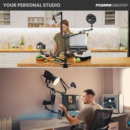 TARION Overhead Camera Desk Mount: 4-in-1 Heavy Duty Mount Set - Image 7