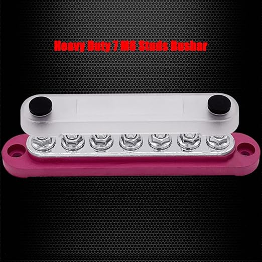 7 x M6 Studs Power Distribution Block Bus Bar 12V, Ampper 5.9" HD 150A Marine - Image 4