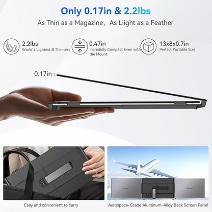 Blackview DCM6 Triple Laptop Screen Extender, Two Cable USB C Travel - Image 2