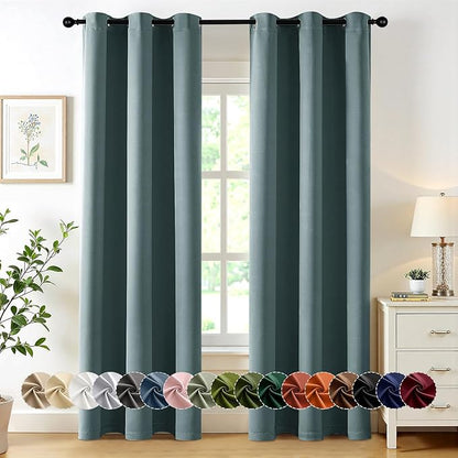 MIULEE Dusty Blue Blackout Curtains by MIULEE