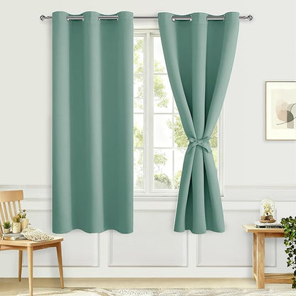 Hiasan Blackout Curtains for Bedroom, 42 x 63 Inches Length by Hiasan