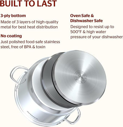 SUNHOUSE Stainless Steel Stock Pot - Image 3