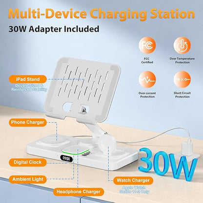 30W Charging Station for Apple Products, Foldable Wireless Charger - Image 3