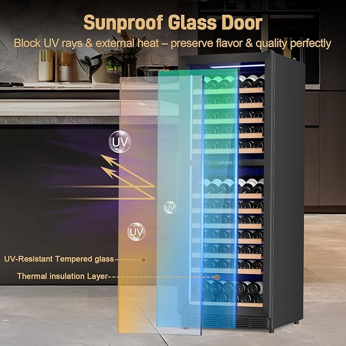 24" Inch Dual-Zone Wine Fridge, Freestanding/Built-in Wine Cooler Refeigerator - Image 4