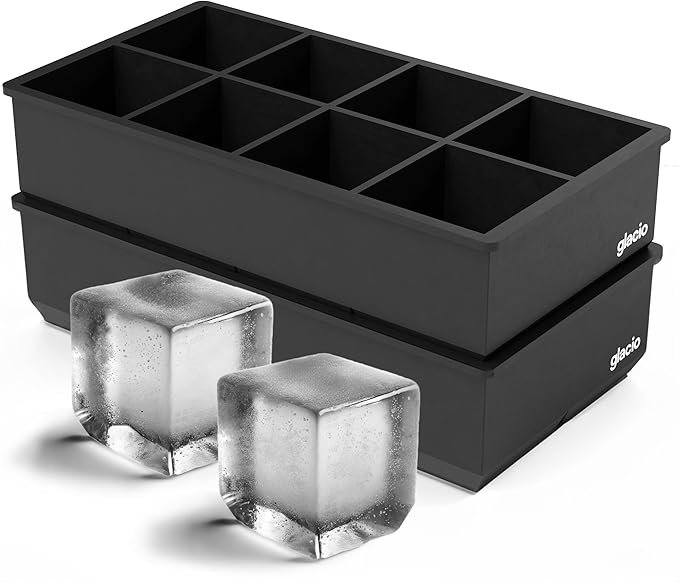 Ice Cube Molds – 2-Pack Silicone Trays by glacio