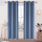 DWCN Dusty Blue Curtains 84 Inches Long, Thermal Blackout Bedroom Drapes by DWCN