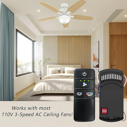 A25-TX028C Universal 3-Speed Ceiling Fan Remote Control Kit Replacement - Image 8