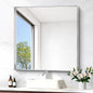 Silver Bathroom Mirror, 30x30 Inch Rectangular Framed Mirror, Large Wall by Unknown
