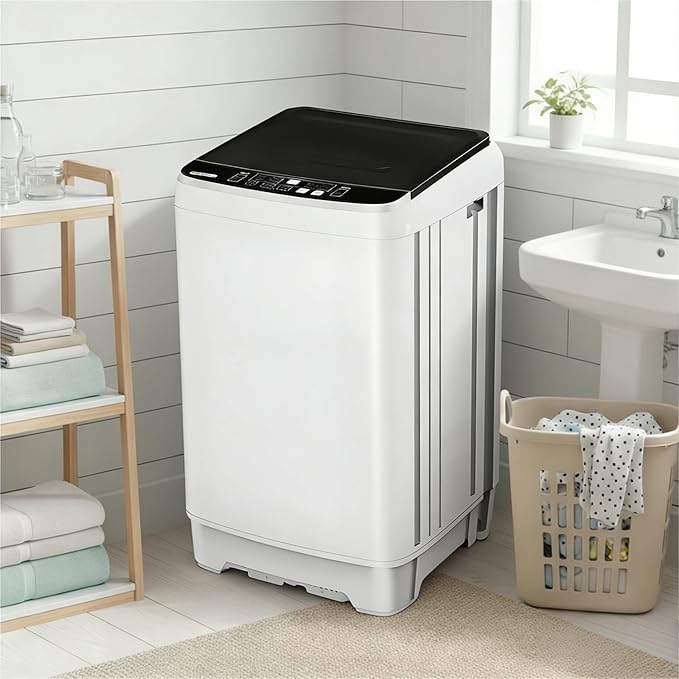 Anukis Fully Automatic Washing Machine, 13 lbs Capacity Clothes Washer and - Image 7