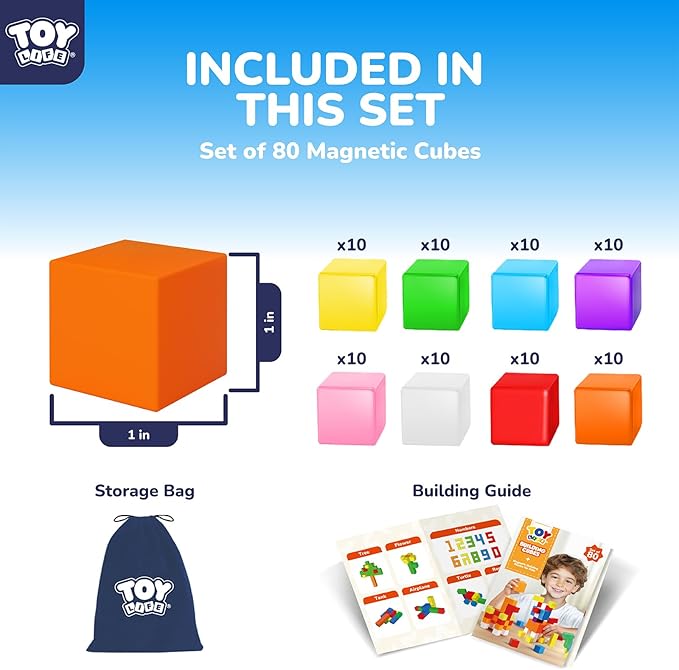 80PCS Magnetic Blocks, Magnetic Building Blocks - Image 3