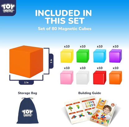 80PCS Magnetic Blocks, Magnetic Building Blocks - Image 3