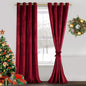 JIUZHEN Red Velvet Curtains 84 inches by JIUZHEN