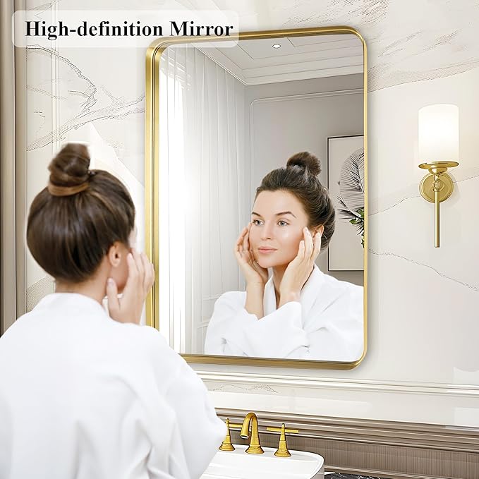 Fabuday Gold Mirror Bathroom Wall - Image 3