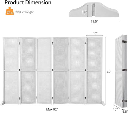 Bonnlo 4/6 Panel Pegboard Freestanding, 5 FT Portable Display Board Organizer - Image 2