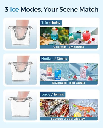 Commercial Ice Maker with Water Pump, Built-in Undercounter Ice Maker with - Image 4