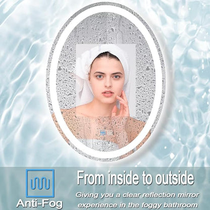 26 x 40 Inch Oval LED Vanity Mirror - Image 3