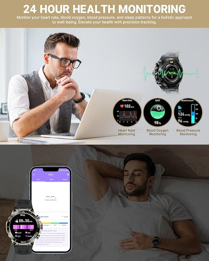 Smart Watch for Men Answer/Make Call for Android iPhone, 1.43" AMOLED HD Screen - Image 6