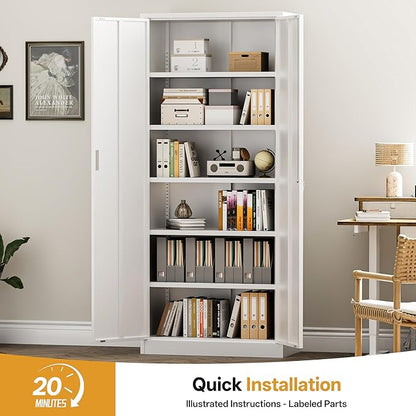 Steel SnapIt Cabinet, 71 Inch Metal Storage Cabinet - Image 8