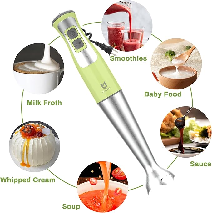 Immersion Hand Blender, UTALENT 3-in-1 8-Speed Stick Blender - Image 5