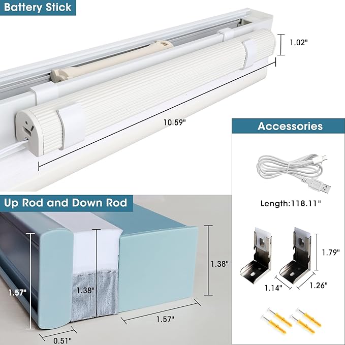 SmartWings Motorized Cellular Shades, Honeycomb Blinds Compatible - Image 9