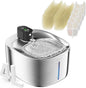 Cat Water Fountain Stainless Steel, 152oz/4L Wireless Pet Fountain Battery by APDAPETDOLA
