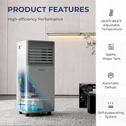 COSTWAY Portable Air Conditioners, 10000BTU Spaces up to 350sq.ft, - Image 6