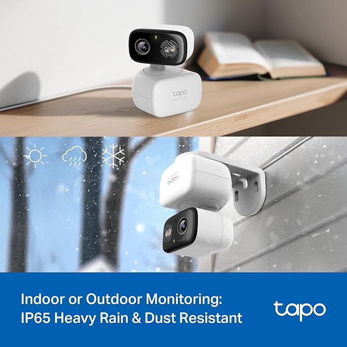 Tapo 2K Indoor/Outdoor Pan/Tilt Wired Security Camera - Image 2