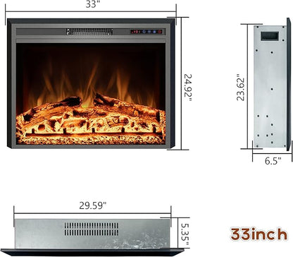 Electric Fireplace, Recessed Fireplace Heater - Image 6