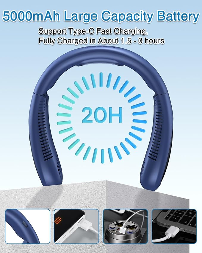 GAITIR Neck Air Conditioner, Portable Neck Fan - Image 4