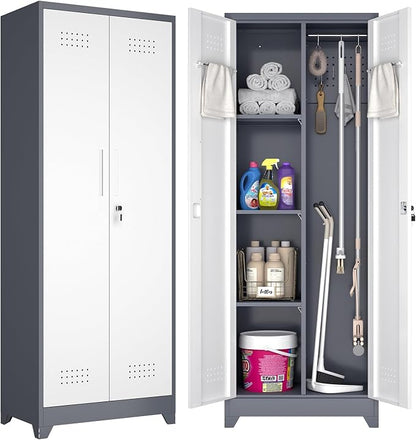 GREATMEET 65" H Broom Closet, Broom Closet Cabinet by GREATMEET