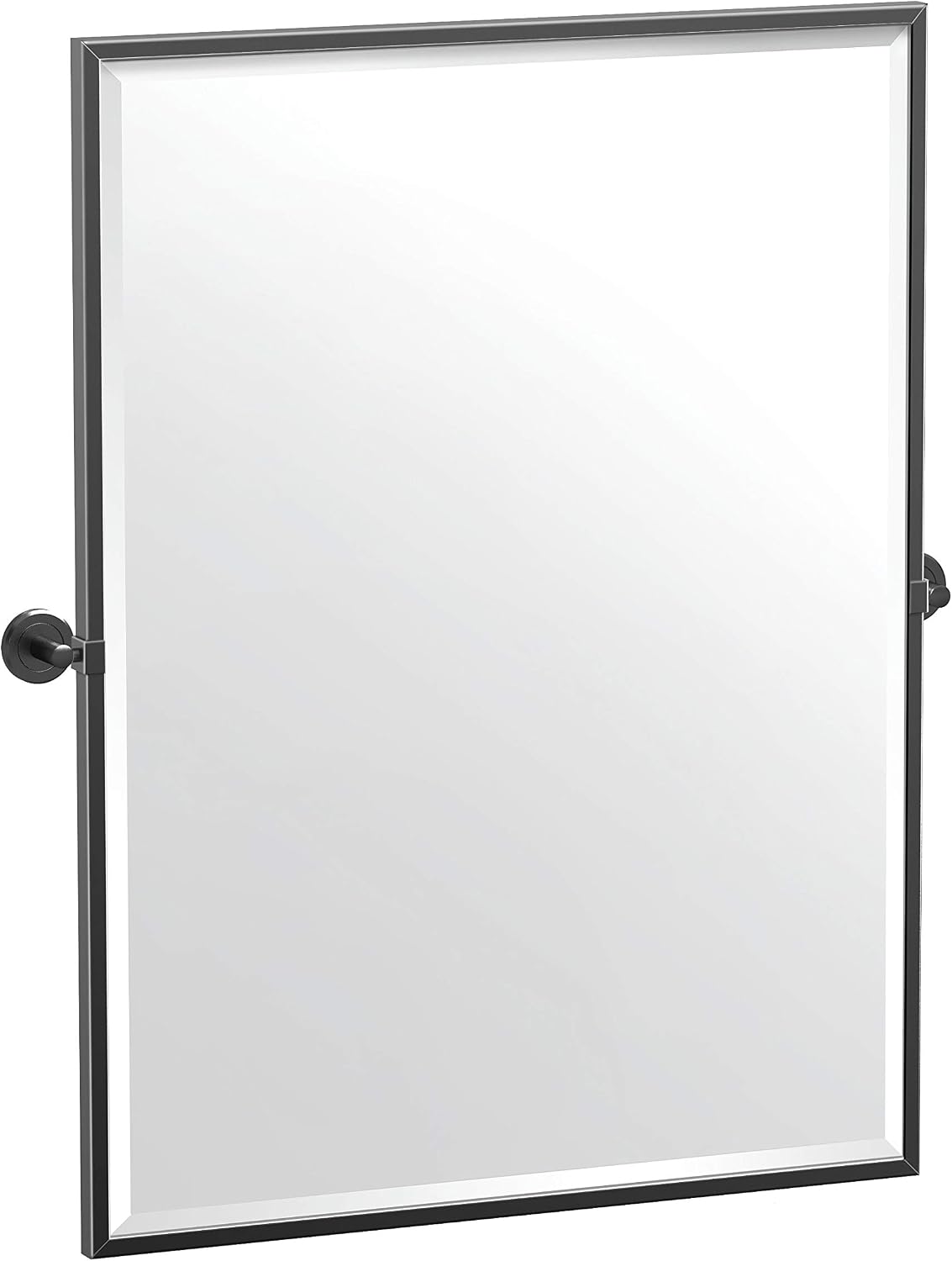 Gatco 4249MXFS Latitude II, Framed Large Rectangle Mirror, 32.5” H, Matte Black
