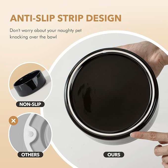 Ceramic 7.3inch Dog Bowl for Medium Breed Dogs, Anti-Slip and Weighted Pet Food - Image 3