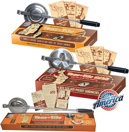 Sandwich Grill 3-Pack | Handheld Sandwich Maker & Panini Press, Portable Cast by Toas-Tite