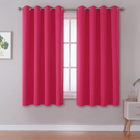 DUALIFE Solid Blackout Curtain Panels by DUALIFE