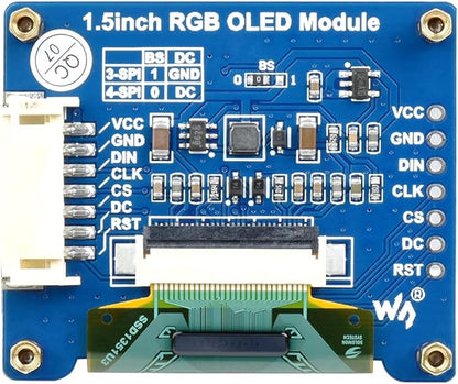 waveshare 1.5inch RGB OLED Display Module 128x128 Pixels 16-bit High Color - Image 7