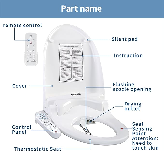 KERDE 08 Smart Electric Bidet Toilet Seat - Image 7