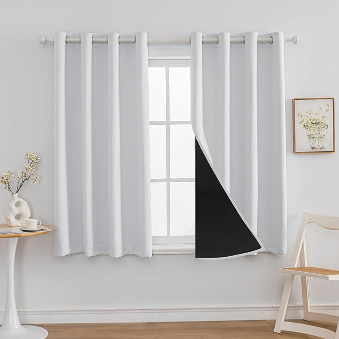 Anytime 100% Blackout Curtain 2 Panels Set, Thermal Insulated Window Drapes by Anytime