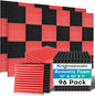 96 Pack Sound Proof Foam Panels by Knightsacoustic
