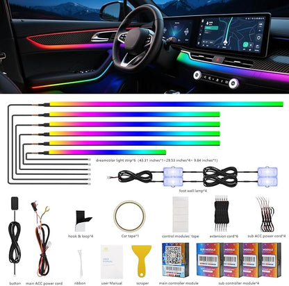 2026 Upgraded Interior Car LED Strip Lights, Acrylic LED Lights - Image 2