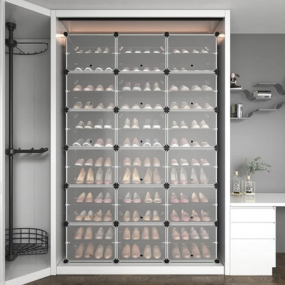 ROJASOP Portable Shoe Rack Organizer, 72 Pairs Covered Shoe Rack Shoe Organizer - Image 8