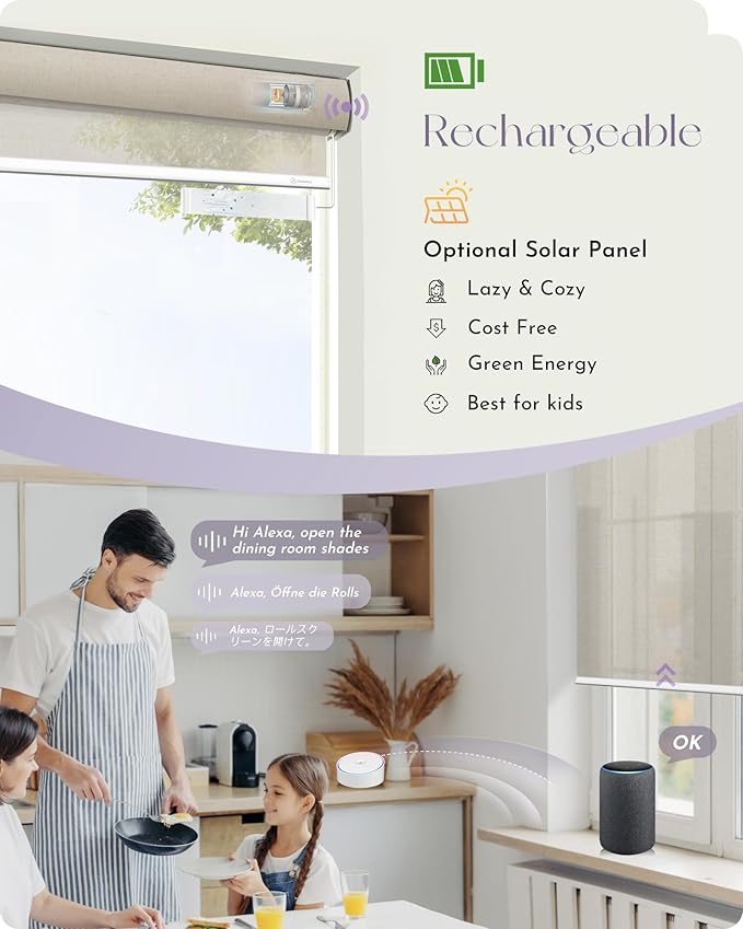 Graywind Motorized Light Filtering Shades Compatible - Image 3