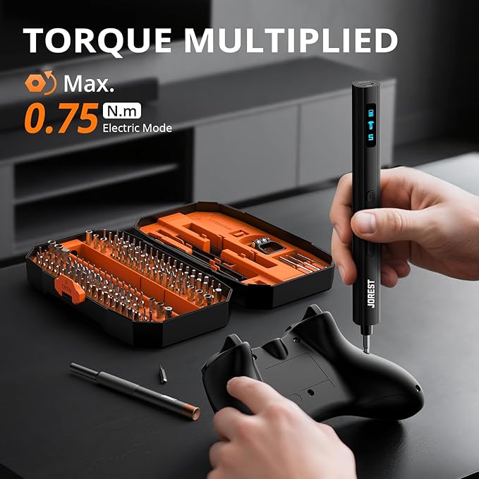 JOREST 155 in 1 Mini Electric Screwdriver Cordless, Precision Power Screwdriver - Image 2
